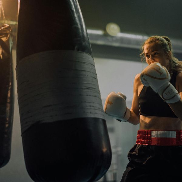 Focusing on breath during intense cardio session